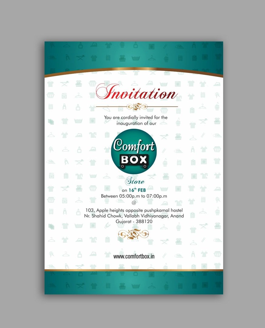 Comfortbox Invitation